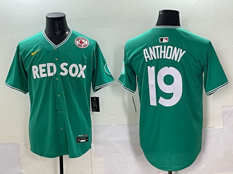 Men 2025 Boston Red Sox 19 Anthony Drak Green Joint Name Nike MLB Jersey 038